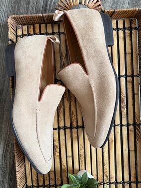NEW Steve Madden Men’s Suede Leather Tyran Slip On Loafers Camel Beige Tan 7.5